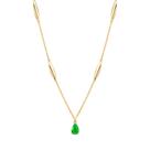 Colar Ouro 18K Gota Nefrita - AU11299 Colar Ouro 18K Gota Nefrita - AU11299