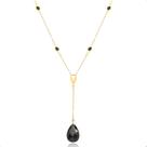 Colar Ouro 18k750 Gravatinha Zircônia 45cm