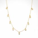 Colar ouro amarelo elo portugues 40 cm com diamantes 18k