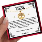 Colar Ouro Feminino Presente Aniversário Amiga Árvore Vida + Dedicatória