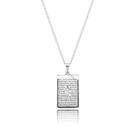 Colar Pai Nosso Aço Prateado Medalha Cruz Crucifixo Oração masculino feminino aço antialérgico