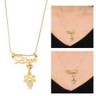 Colar Para Vovó com Pingente Neto ou Neta com Pedras de Zircônia Banhado a Ouro 18k Banho Antialérgico Marca Andréia Branco Acessórios Colar Para Vovó com Pingente Neto ou Neta com Pedras de Zircônia Banhado a Ouro 18k Banho Antialérgico Marca Andréia Branco Acessórios