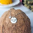 Colar Patuá Medalha de Alagoas com Coração em Zircônia Prata 925