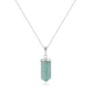 Colar Pedra Natural Amazonita Prata 925