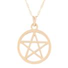 Colar Pentagrama com aro 25mm Wicca Estrela 5 Pontas - Sunshine Cristais
