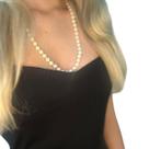 Colar perola 7mm banhado a ouro 18k