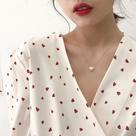 Colar Pérola Coração Feminino Gargantilha Moda Ajustável - Colar Pérola Coração Feminino Gargantilha Moda Ajustável -