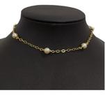 Colar Pérola Folheado A Ouro 18k Dourado Semi Joia Garantia