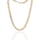 Colar Pérola Natural Cultivada Champagne Ovalada - 04012