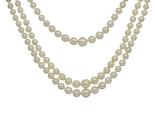 Colar Pérola natural fecho francês diamantes ouro branco 18k