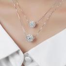 Colar Pérola Prateado Feminino Gargantilha Strass Ajustável -