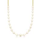 Colar pérolas chatas 60 cm
