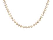 Colar Perolas Naturais 6,8mm Rose Fio Entremeios Ouro 18K