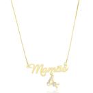 Colar Personalizado Mamãe Uma Menina Banhado a Ouro 18K