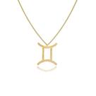 Colar Personalizado Signo De Gêmeos Folheado Em Ouro 18k Colar Personalizado Signo De Gêmeos Folheado Em Ouro 18k