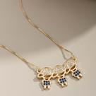 Colar Pingente 03 Filhos (03 Meninos) Banhado Ouro 18K Colar Pingente 03 Filhos (03 Meninos) Banhado Ouro 18K