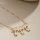Colar Pingente 03 Filhos (03 Meninos) Banhado Ouro 18K