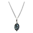 Colar Pingente Abalone Natural Oval e Corrente Aço