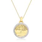 Colar Pingente Árvore Da Vida Feminino Folheado A Ouro 18k