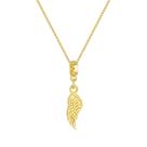 Colar Pingente Asa de Anjo Banhado a Ouro 18k