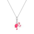 Colar Pingente Barbie Banhado a Prata 925