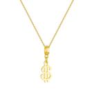 Colar Pingente Cifrão Banhado a Ouro 18k Colar Pingente Cifrão Banhado a Ouro 18k