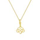 Colar Pingente Coração Infinito Banhado a Ouro 18k Colar Pingente Coração Infinito Banhado a Ouro 18k
