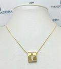Colar Pingente Cruz Cravejado em Zircônia Cristal 40cm com Banho de Ouro 18k - 1 Unidade Colar Pingente Cruz Cravejado em Zircônia Cristal 40cm com Banho de Ouro 18k - 1 Unidade