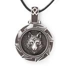Colar: pingente de medalhão HAQUIL Wolf Slavic Kolovrat Colar: pingente de medalhão HAQUIL Wolf Slavic Kolovrat