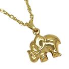 Colar Pingente Elefante Banho De Ouro 18k 2860A