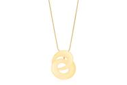 Colar pingente elos entrelaçados com banho de ouro 18K