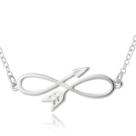 Colar Pingente Feminino Gold Infinito Flecha E Laço Aço Inox Colar Pingente Feminino Gold Infinito Flecha E Laço Aço Inox