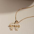 Colar Pingente Filhos 2 meninos cravejados (Filhos), Semijoia, Ouro 18K Colar Pingente Filhos 2 meninos cravejados (Filhos), Semijoia, Ouro 18K