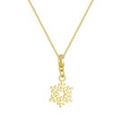 Colar Pingente Floco de Neve Banhado a Ouro 18k Colar Pingente Floco de Neve Banhado a Ouro 18k