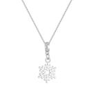 Colar Pingente Floco de Neve Banhado a Prata 925 Colar Pingente Floco de Neve Banhado a Prata 925