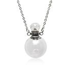 Colar: pingente, garrafa de cristal Memorial Ashes, aço de titânio