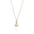 Colar Pingente Gatinha Espelhada Banho Ouro 18K