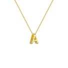 Colar Pingente Letra A Banhado a Ouro 18k