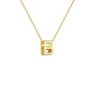 Colar Pingente Letra B Banhado a Ouro 18k
