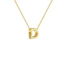 Colar Pingente Letra D Banhado a Ouro 18k