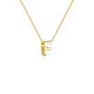 Colar Pingente Letra F Banhado a Ouro 18k Colar Pingente Letra F Banhado a Ouro 18k