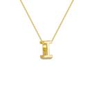 Colar Pingente Letra I Banhado a Ouro 18k