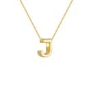 Colar Pingente Letra J Banhado a Ouro 18k Colar Pingente Letra J Banhado a Ouro 18k