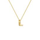 Colar Pingente Letra L Banhado a Ouro 18k