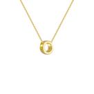 Colar Pingente Letra O Banhado a Ouro 18k