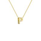 Colar Pingente Letra P Banhado a Ouro 18k Colar Pingente Letra P Banhado a Ouro 18k