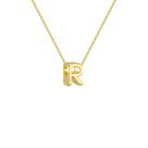 Colar Pingente Letra R Banhado a Ouro 18k Colar Pingente Letra R Banhado a Ouro 18k