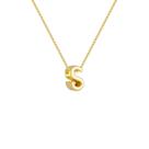 Colar Pingente Letra S Banhado a Ouro 18k Colar Pingente Letra S Banhado a Ouro 18k