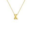 Colar Pingente Letra X Banhado a Ouro 18k Colar Pingente Letra X Banhado a Ouro 18k