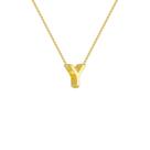 Colar Pingente Letra Y Banhado a Ouro 18k Colar Pingente Letra Y Banhado a Ouro 18k